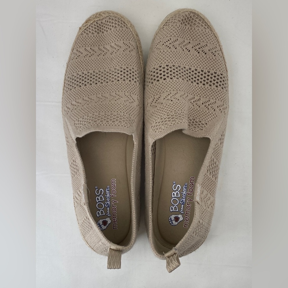 BOBS from Skechers Tan Knit Slip on size 10